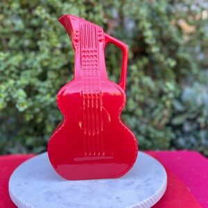 Red Guitar Shaped Pitcher